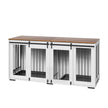 VEVOR Dog Crate Furniture 72 in Indoor Wooden Dog Kennel with Tray Heavy Duty