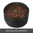 12-Pack 100 Gallon Plant Grow Bag with Handles Aeration Fabric Pots Washable Reusable