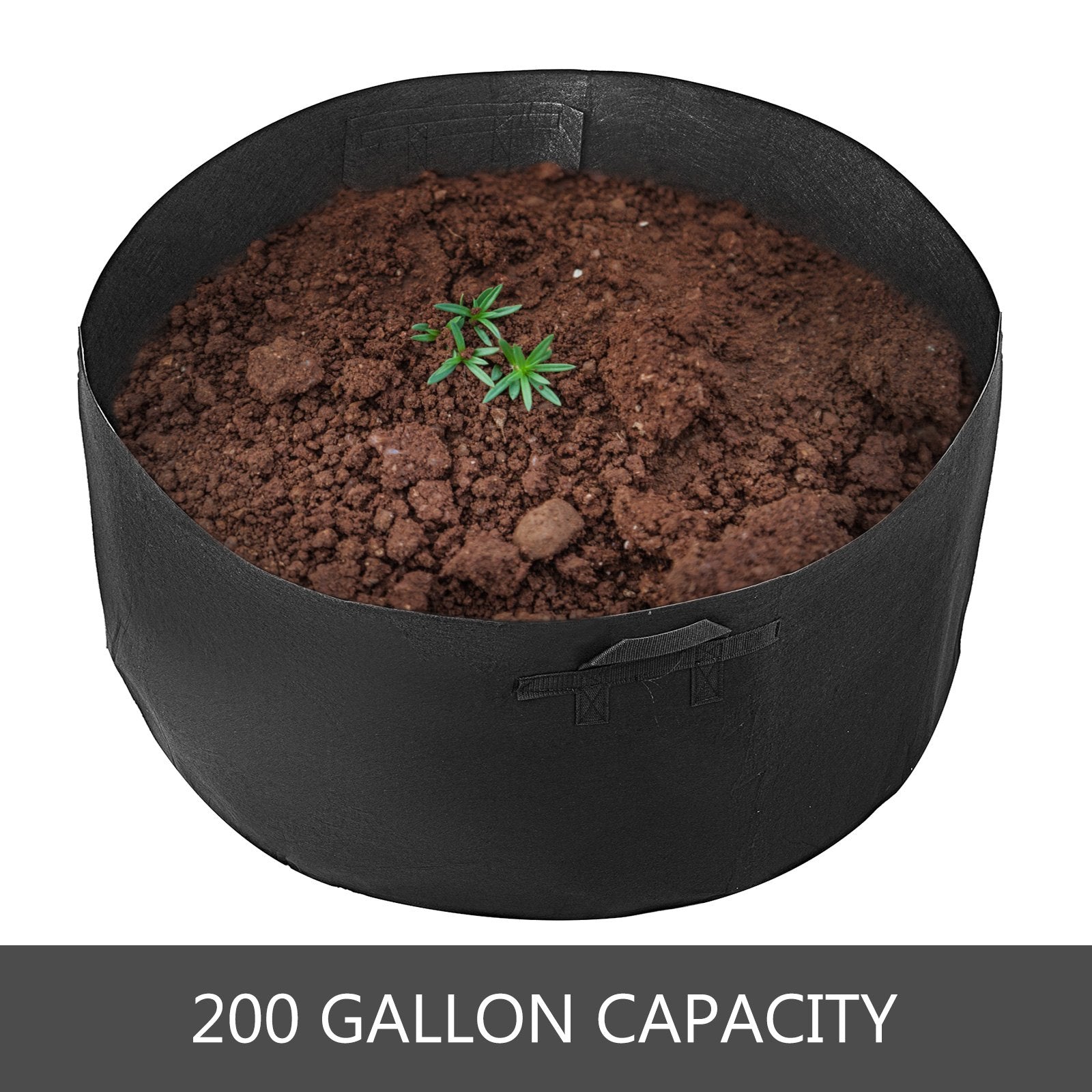 5PCS x 200Gallon Plant Grow Bags Fabric Grow Pots With Handles Heavy Duty Sturdy