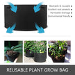 5PCS x 200Gallon Plant Grow Bags Fabric Grow Pots With Handles Heavy Duty Sturdy