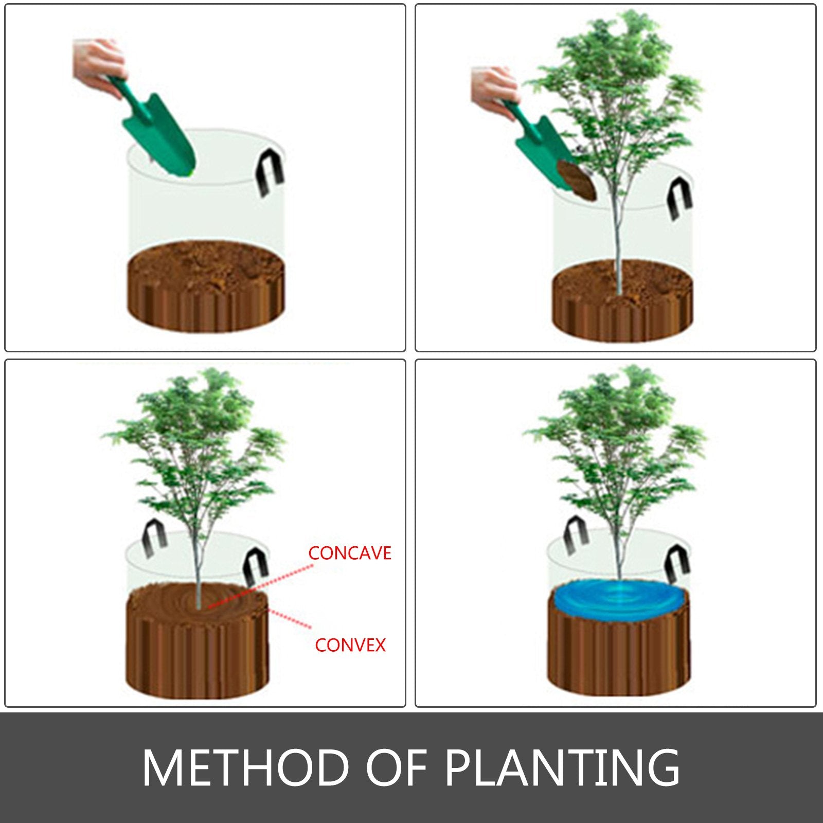 VEVOR Plant Grow Bag Fabric 5-Pack 400 Gallon Plant Grow Bag Aeration Fabric Pots with Handles Black Grow Bag Plant Container for Garden Planting Washable and Reusable