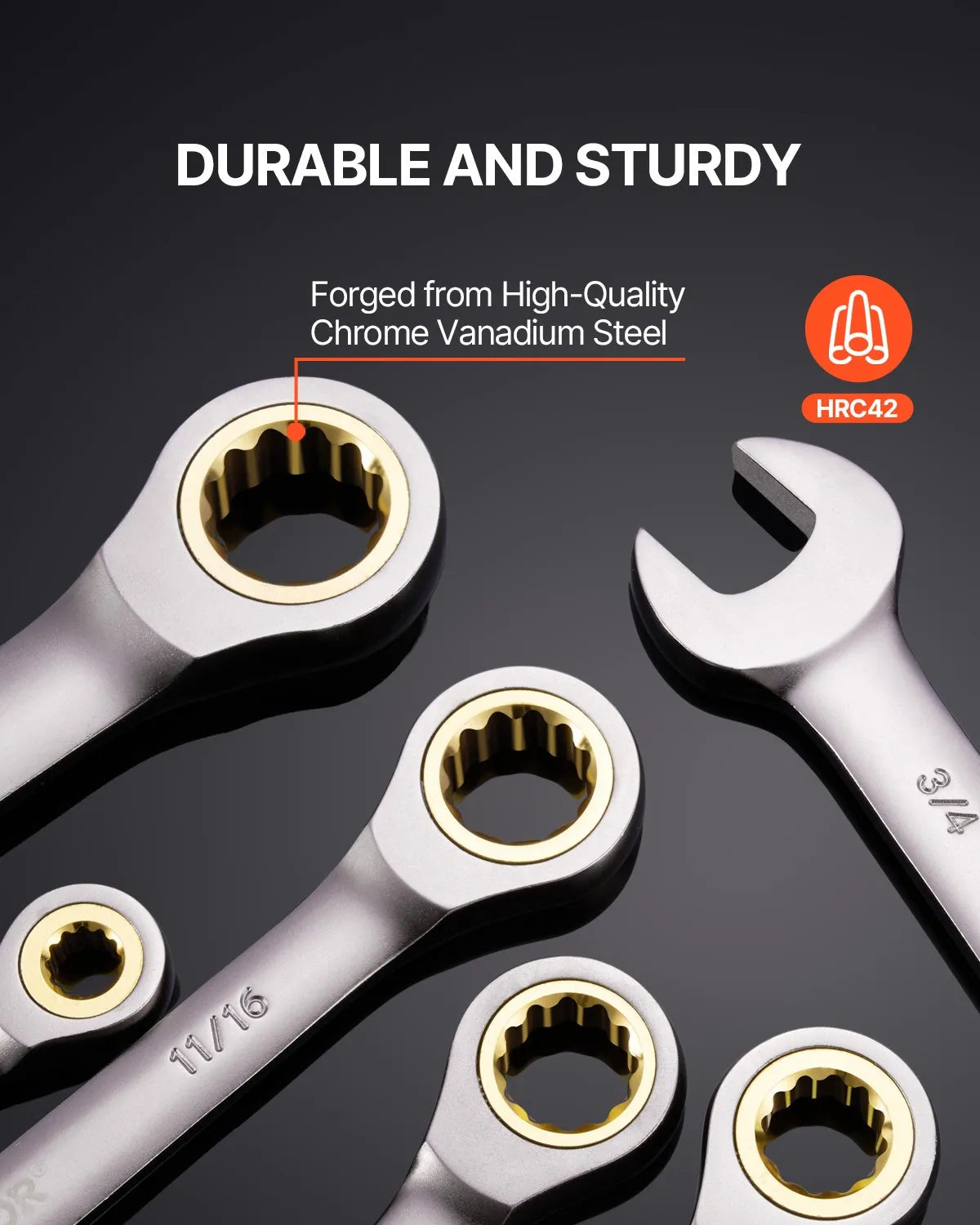 VEVOR Combination Wrench Set 24 PCS SAE 1/4
