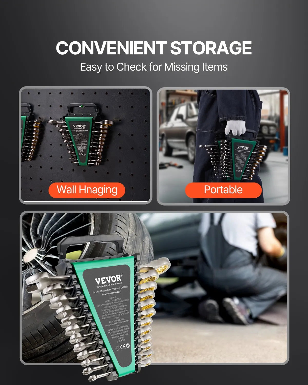 VEVOR Combination Wrench Set 24 PCS SAE 1/4