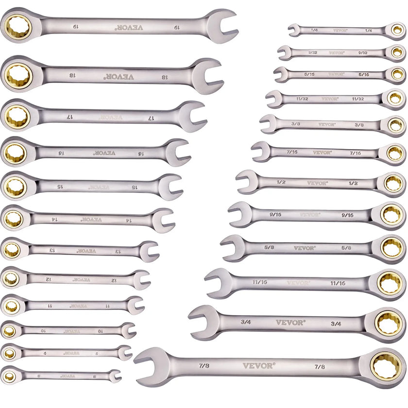 VEVOR Combination Wrench Set 24 PCS SAE 1/4