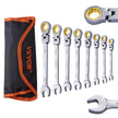 VEVOR Flex-Head Ratcheting Wrench Set 8 PCS SAE 5/16