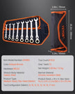 VEVOR Flex-Head Ratcheting Wrench Set 8 PC Metric 8 mm-17 mm with Roll-up Pouch