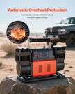VEVOR Dual-Cylinder Heavy Duty Air Compressor, 10.6CFM Auto-Stop Portable Tire Inflator, 12V 150PSI Offroad Air Pump with LCD Digital Display & Adapters for Truck Car SUV 4 x 4 Vehicle RV