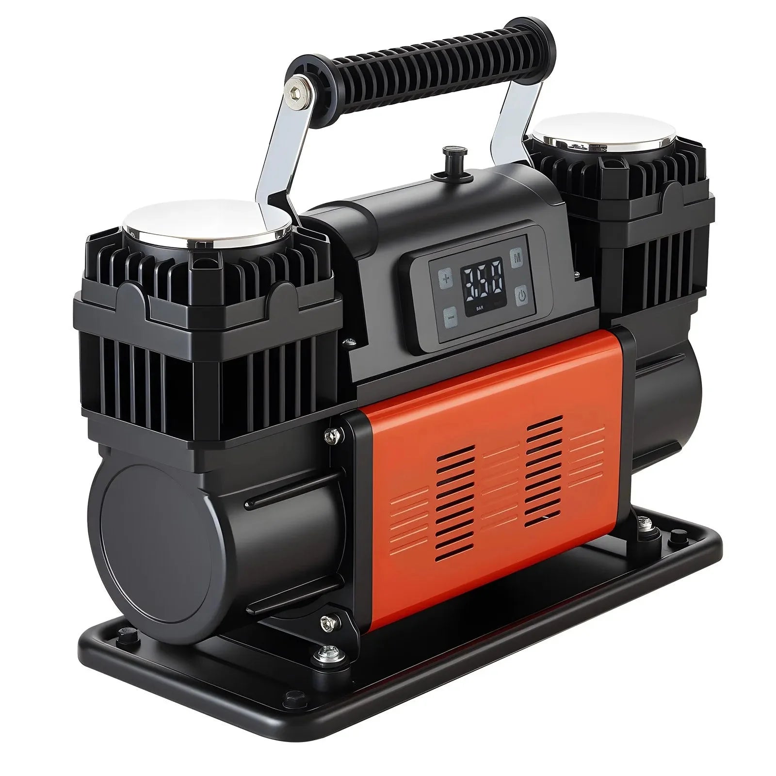 VEVOR Dual-Cylinder Heavy Duty Air Compressor, 10.6CFM Auto-Stop Portable Tire Inflator, 12V 150PSI Offroad Air Pump with LCD Digital Display & Adapters for Truck Car SUV 4 x 4 Vehicle RV