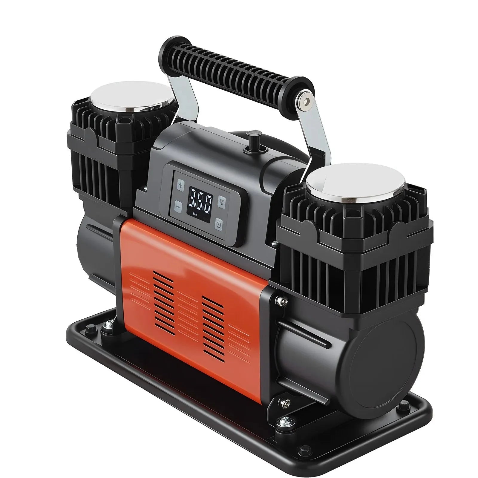 VEVOR Dual-Cylinder Heavy Duty Air Compressor, 10.6CFM Auto-Stop Portable Tire Inflator, 12V 150PSI Offroad Air Pump with LCD Digital Display & Adapters for Truck Car SUV 4 x 4 Vehicle RV