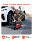 VEVOR 12V Heavy Duty Air Compressor, Auto-Stop Portable Tire Inflator with LCD Digital Display, 7.14 CFM 150PSI Offroad Air Pump with Adapters for Trucks Car SUV 4 x 4 Vehicle RV