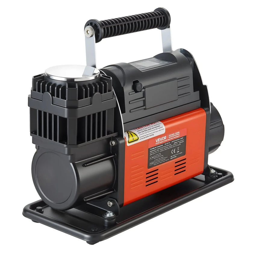 VEVOR 12V Heavy Duty Air Compressor, Auto-Stop Portable Tire Inflator with LCD Digital Display, 7.14 CFM 150PSI Offroad Air Pump with Adapters for Trucks Car SUV 4 x 4 Vehicle RV