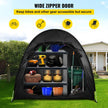 VEVOR Bike Cover Storage Tent, 420D Oxford Portable for 2 Bikes, Outdoor Waterproof Anti-Dust Bicycle Storage Shed, Heavy Duty for Bikes, Lawn Mower, and Garden Tools, w/ Carry Bag and Pegs, Black