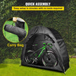 VEVOR Bike Cover Storage Tent, 420D Oxford Portable for 2 Bikes, Outdoor Waterproof Anti-Dust Bicycle Storage Shed, Heavy Duty for Bikes, Lawn Mower, and Garden Tools, w/ Carry Bag and Pegs, Black