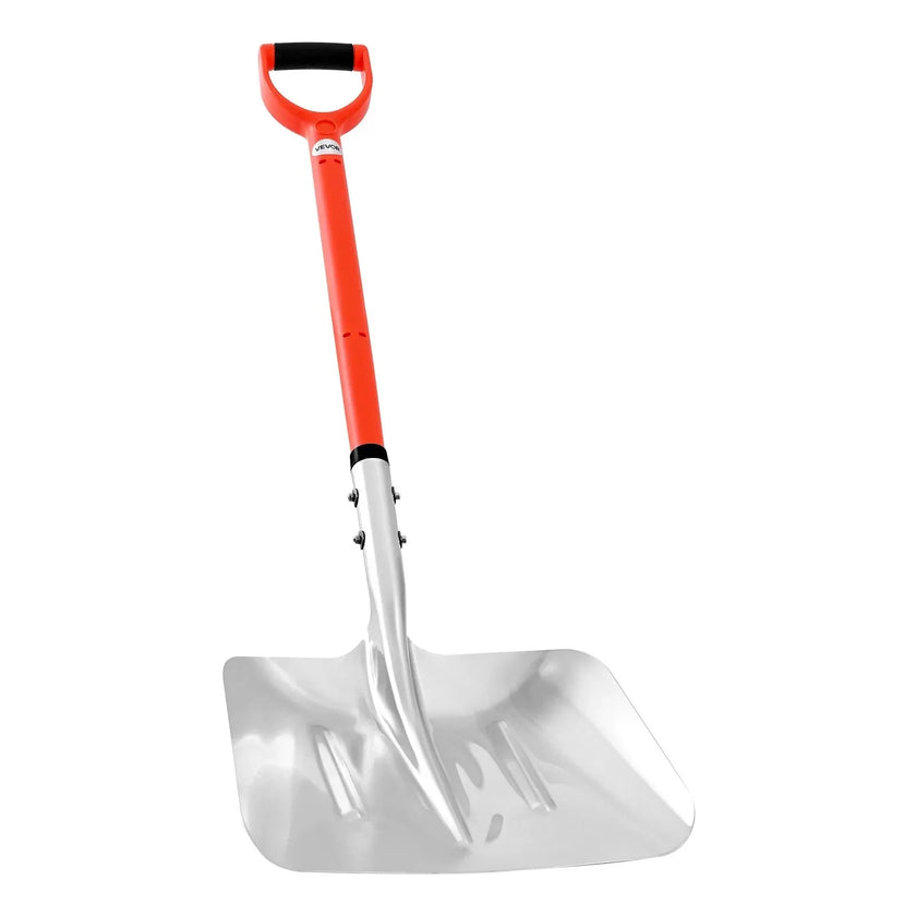 VEVOR Snow Shovel for Driveway, 14 in Wide Aluminum Alloy Snow Shovel with D-shaped Handles, Large Capacity Snowplow Shovels, Lightweight Snows Removal Tool for Garden Car Camping