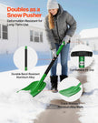 VEVOR Snow Shovel for Driveway, 8.5 in Wide Aluminum Alloy Snow Shovel with T-shaped Handles, Large Capacity Snowplow Shovels, Portable & Lightweight Snows Removal Tool for Garden Car Camping