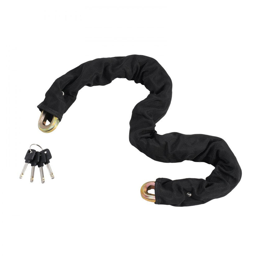 VEVOR Bike Chain Lock 3.28 Ft Bicycle Chain Lock with 4 Keys Metal Steel 14mm