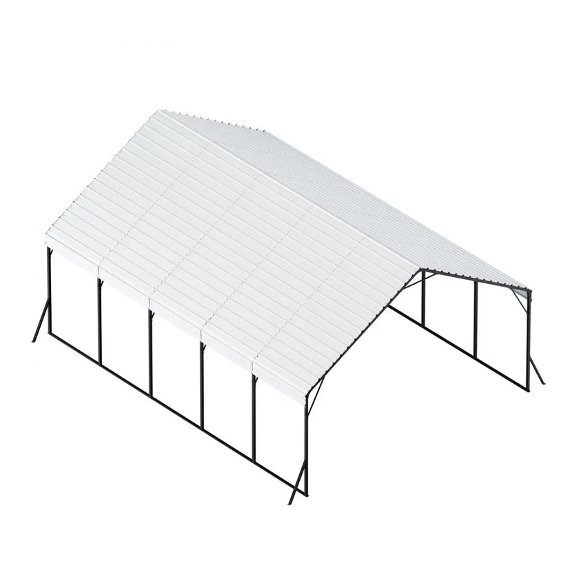 VEVOR Metal Carport 20 x 24 ft Outdoor Car Shelter Garage for Boats Heavy Duty