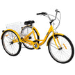VEVOR Adult Tricycle 1 Speed 7 Speed Size Cruise Bike 20 Inch Adjustable Trike with Bell, Brake System Cruiser Bicycles Large Size Basket for Recreation Shopping Exercise