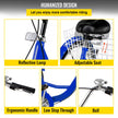 VEVOR Tricycle Adult 24 INCH Three Wheels Adult Tricycle 1 Speed 3 Wheel Bikes for Adults Folded for Easy Move and with Large Basket Great for Recreation Shopping and Exercises(Blue)