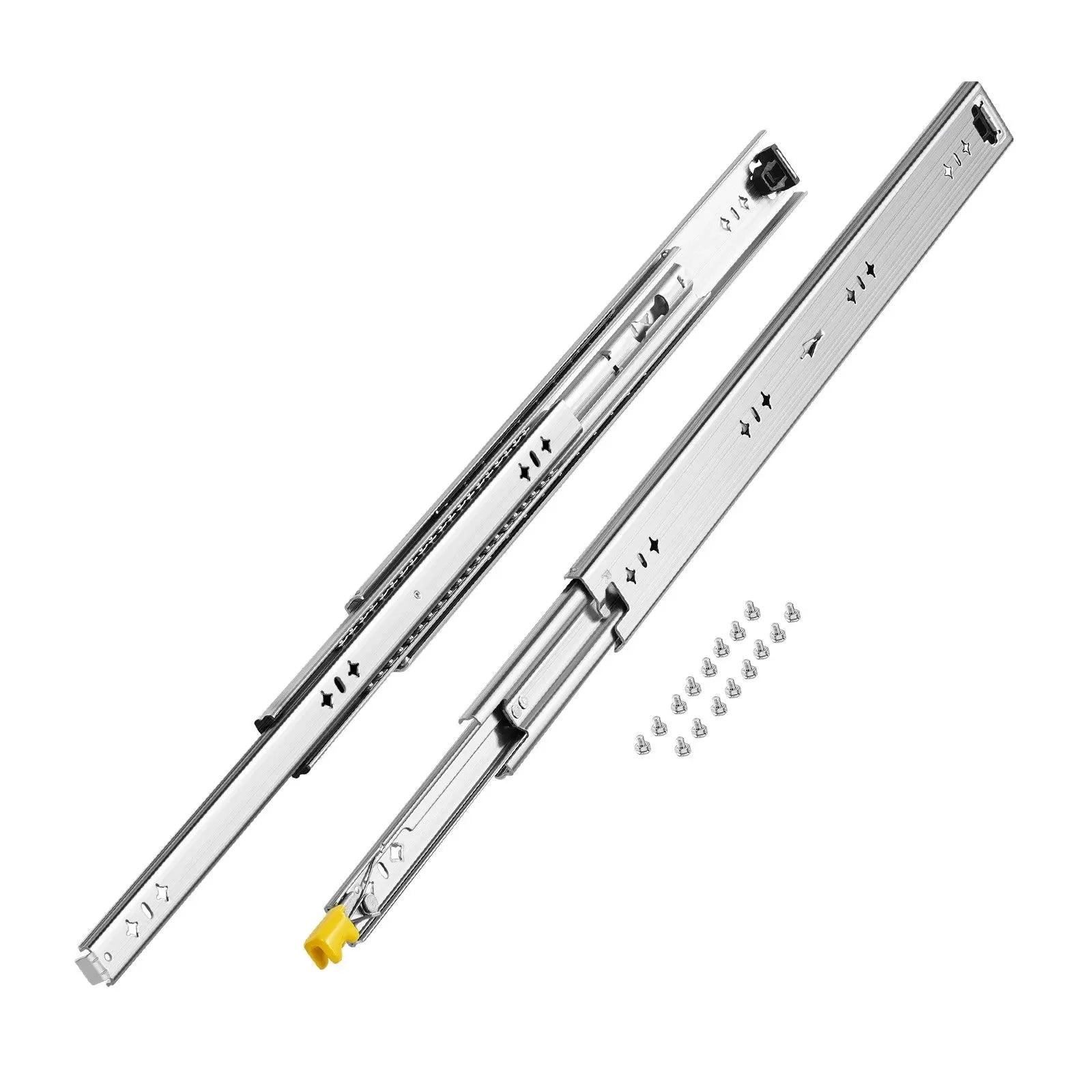 VEVOR 1 Pair Full Extension Drawer Slides 16 18 20 24 30 35 37.4 59 24 32 36 40 48 60 in, 250 lbs Load Capacity Locking Drawer Slides, Ball Bearing with Lock Side Mount Drawer Slide Rail