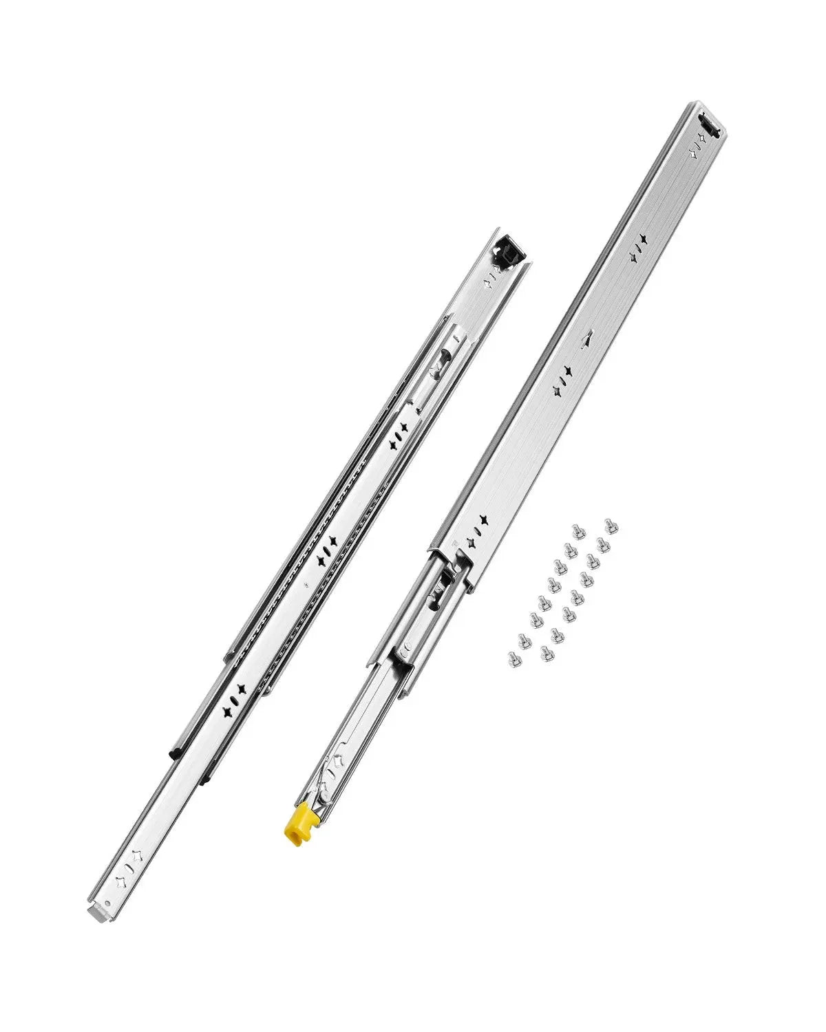 VEVOR 1 Pair Full Extension Drawer Slides 16 18 20 24 30 35 37.4 59 24 32 36 40 48 60 in, 250 lbs Load Capacity Locking Drawer Slides, Ball Bearing with Lock Side Mount Drawer
