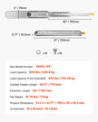 VEVOR 1 Pair Full Extension Drawer Slides 18 20 22 28 30 32 36 38 40 44 48 52 56 60 in, 500 lbs Load Capacity Locking Drawer Slides, Ball Bearing with Lock Side Mount Drawer Slide Rail