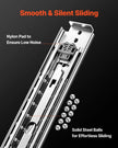 VEVOR 1 Pair Full Extension Drawer Slides 18 20 22 28 30 32 36 38 40 44 48 52 56 60 in, 500 lbs Load Capacity Locking Drawer Slides