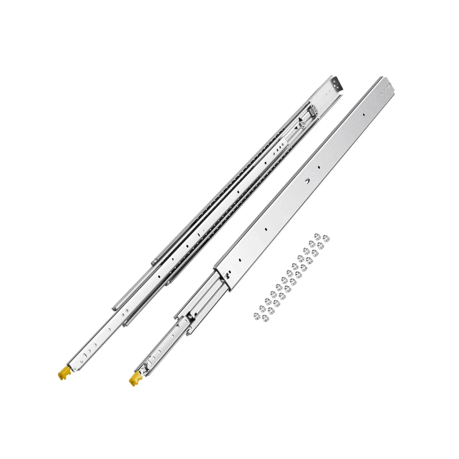 VEVOR 1 Pair Full Extension Drawer Slides 18 20 22 28 30 32 36 38 40 44 48 52 56 60 in, 500 lbs Load Capacity Drawer Slides, Ball Bearing with Lock Side Mount Drawer Slide Rail