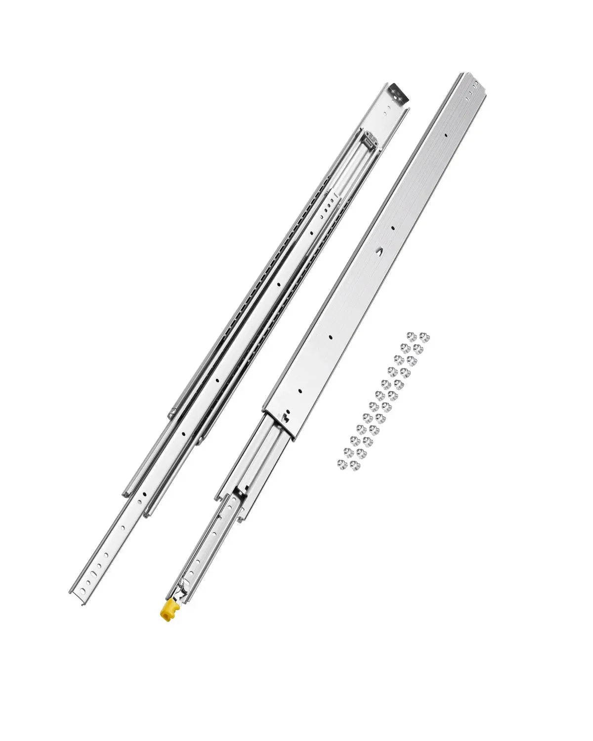 VEVOR Industrial Full Extension Drawer Slide Rails, 16–60 in, 500 lbs Capacity, Locking Ball Bearing Side Mount – 1 Pair