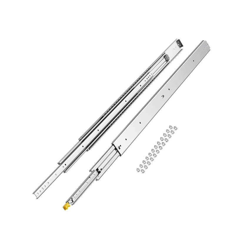VEVOR Industrial Full Extension Drawer Slide Rails, 16–60 in, 500 lbs Capacity, Locking Ball Bearing Side Mount – 1 Pair
