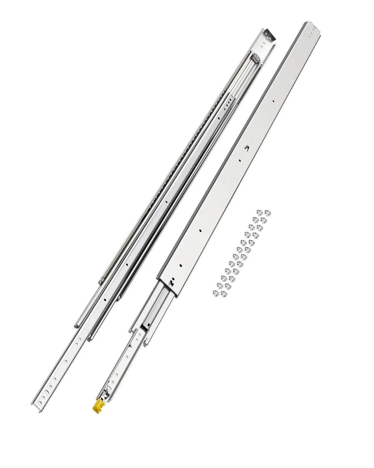 VEVOR 1 Pair Locking Full Extension Drawer Slides, 16–60 in Sizes, 500 lbs Heavy-Duty Ball Bearing Side Mount Rails