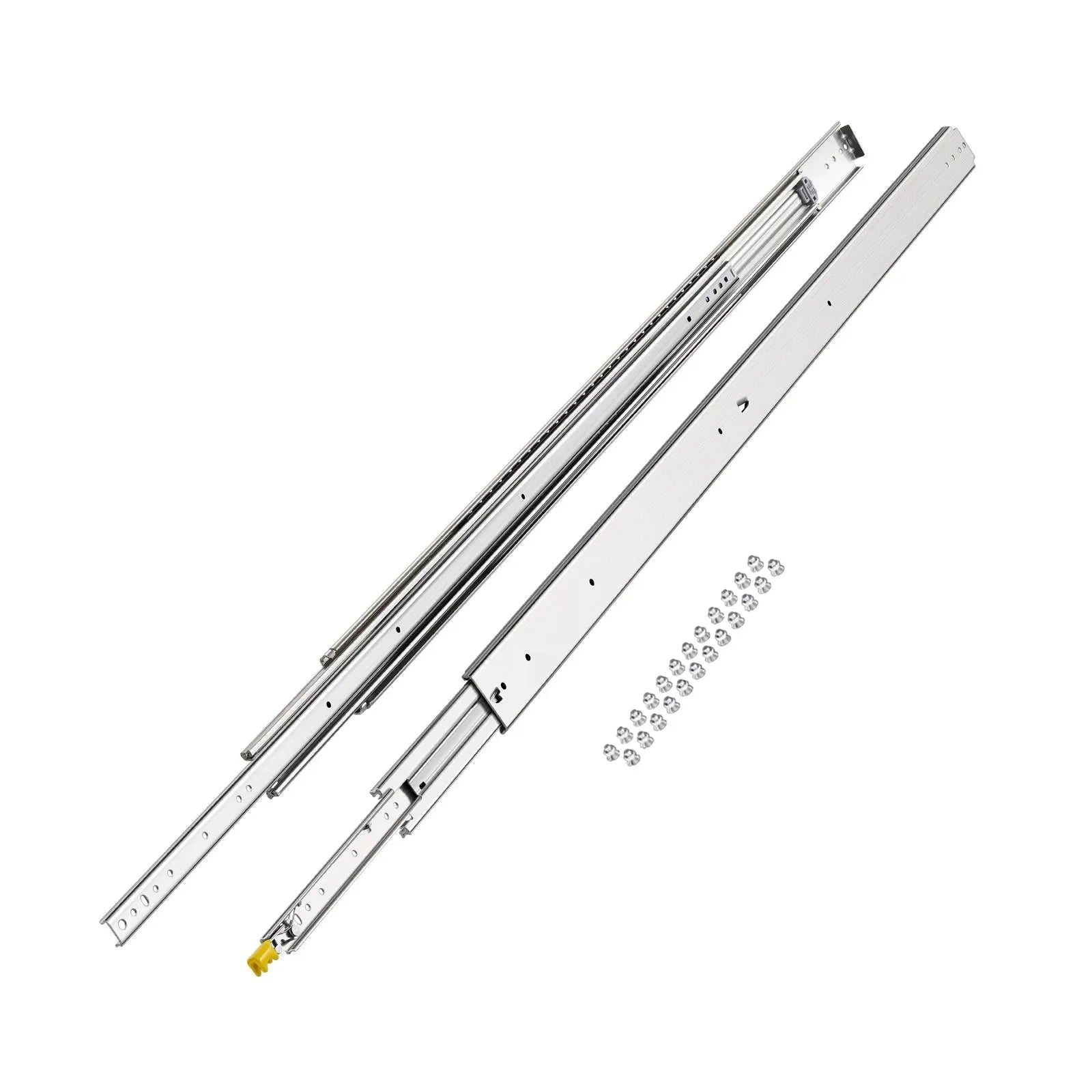 VEVOR 1 Pair Locking Full Extension Drawer Slides, 16–60 in Sizes, 500 lbs Heavy-Duty Ball Bearing Side Mount Rails