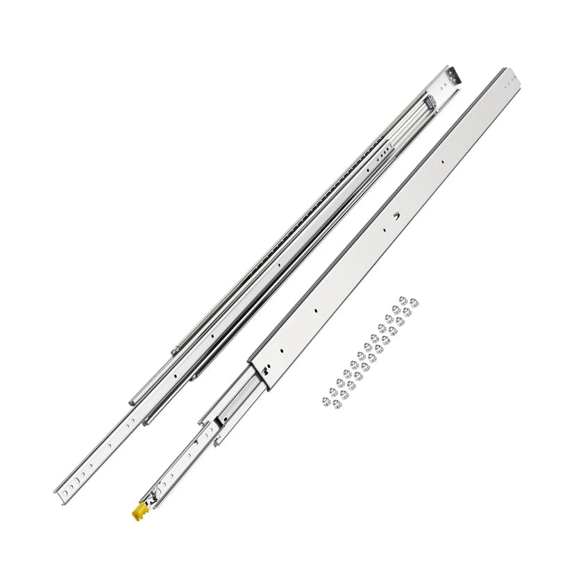 VEVOR 1 Pair Locking Full Extension Drawer Slides, 16–60 in Sizes, 500 lbs Heavy-Duty Ball Bearing Side Mount Rails