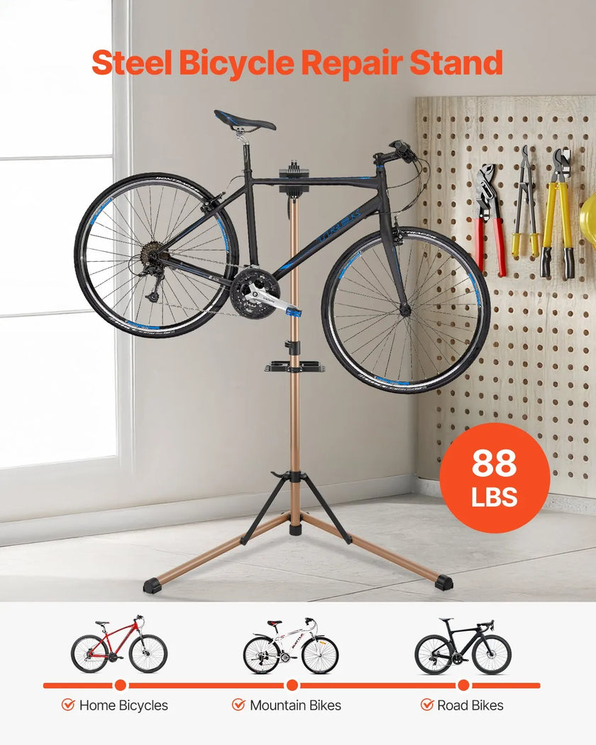 VEVOR Bike Repair Stand 88 lb Adjustable Bicycle Maintenance Rack with Tool Tray
