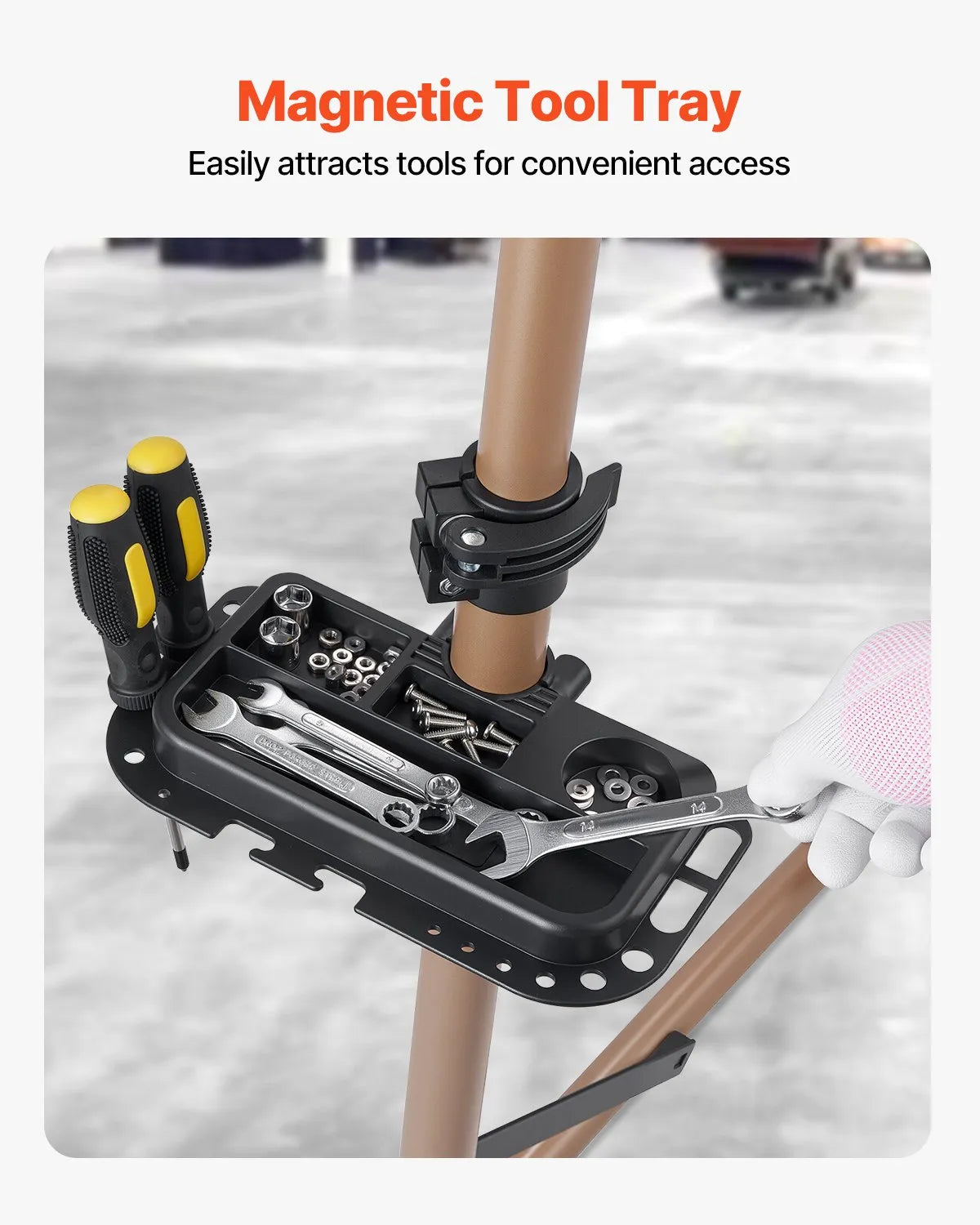 VEVOR Bike Repair Stand 88 lb Adjustable Bicycle Maintenance Rack with Tool Tray