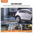 VEVOR Rubber Curb Ramp for Driveway 1 Pack, 15T Heavy Duty Sidewalk Curb Ramp, 2.6