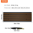 VEVOR Rubber Curb Ramp for Driveway 1 Pack, 15T Heavy Duty Sidewalk Curb Ramp, 2.6