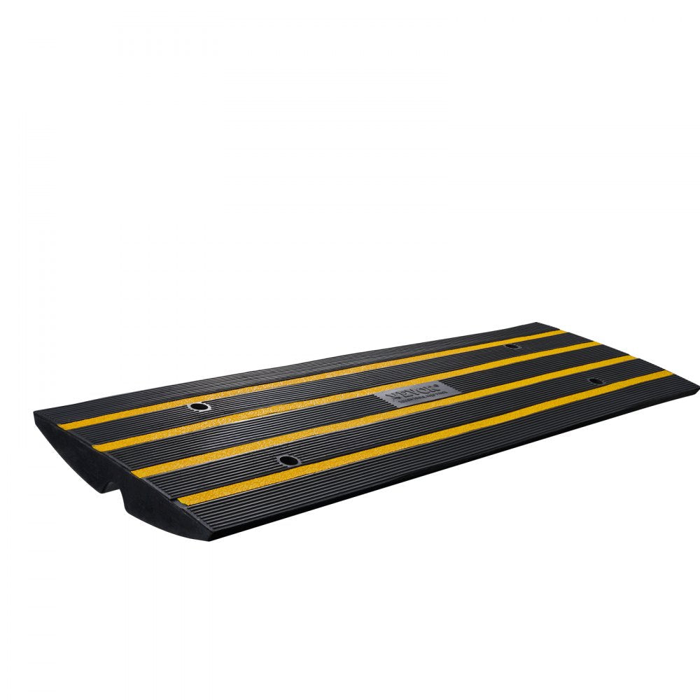 VEVOR Rubber Curb Ramp for Driveway 1 Pack, 15T Heavy Duty Sidewalk Curb Ramp, 2.6