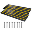 VEVOR Rubber Curb Ramp for Driveway 2 Pack, 15T Heavy Duty Sidewalk Curb Ramp, 2.6
