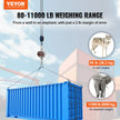 VEVOR Digital Crane Scale, 11000 lbs/5000 kg, Industrial Heavy Duty Hanging Scale with Remote Control, Cast Aluminum Case & LED Screen, High Precision for Construction, Factory, Farm, Hunting (Silver)