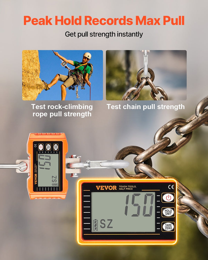 VEVOR Digital Crane Scale Industrial Hanging Scale 2200 lbs/1000 kg Heavy Duty