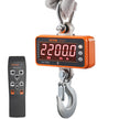 VEVOR Digital Crane Scale, 2200 lbs/1000 kg, Industrial Heavy Duty Hanging Scale with Remote Control, Cast Aluminum Case & LED Screen, High Precision for Construction, Factory, Farm, Hunting (Orange)