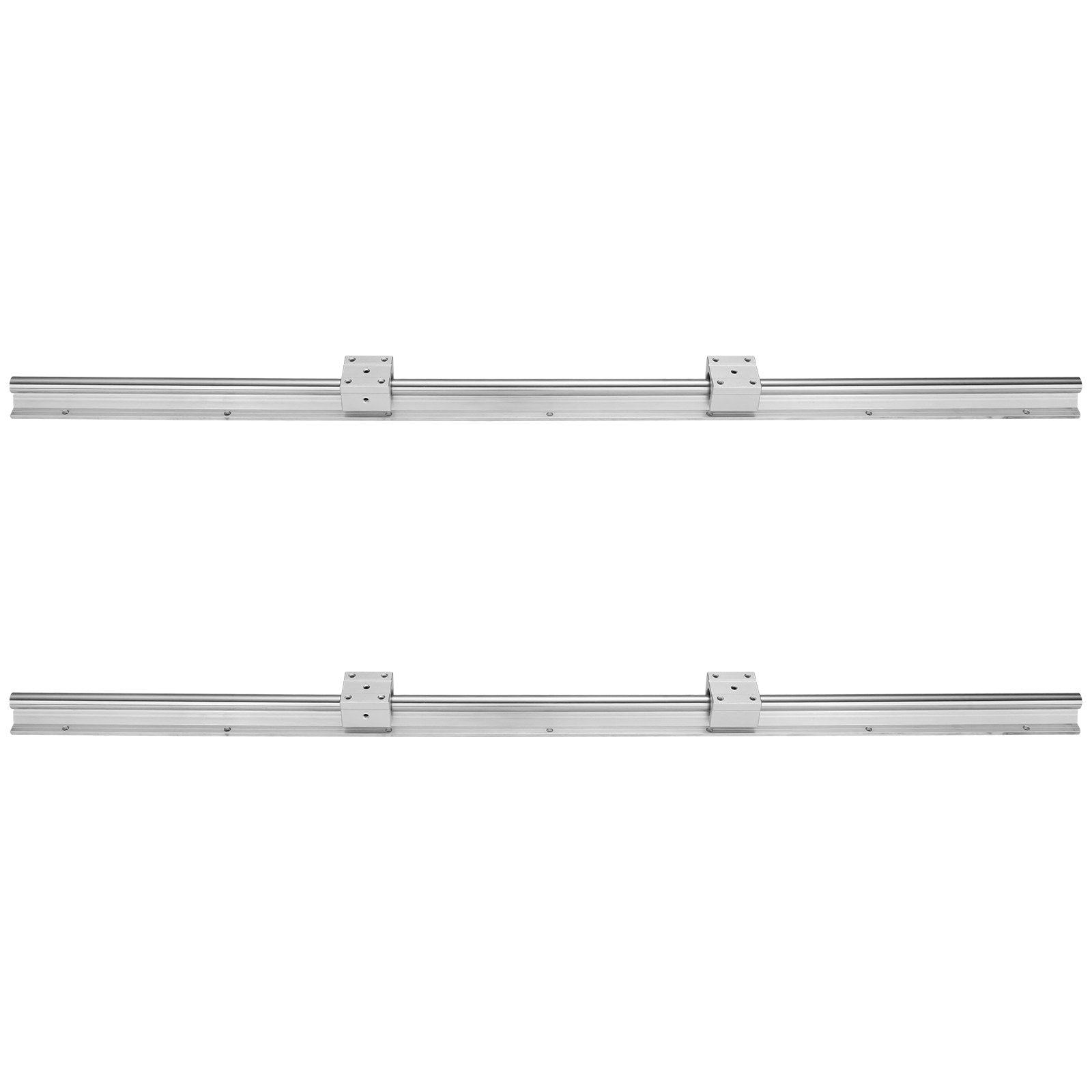 VEVOR Linear Guide Rail Set, SBR12 1000mm, 2 PCS 39.4 in/1000 mm SBR12 Guide Rails and 4 PCS SBR12UU Slide Blocks, Linear Rails and Bearings Kit for Automated Machines DIY Project CNC Router Machines