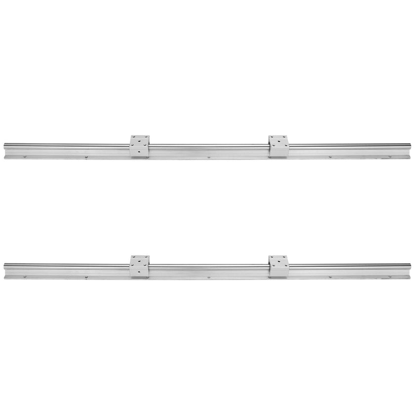 VEVOR Linear Guide Rail Set, SBR12 1000mm, 2 PCS 39.4 in/1000 mm SBR12 Guide Rails and 4 PCS SBR12UU Slide Blocks, Linear Rails and Bearings Kit for Automated Machines DIY Project CNC Router Machines