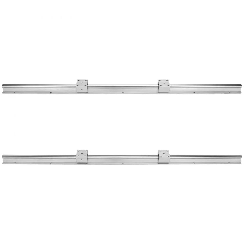 VEVOR Linear Guide Rail Set, SBR16 1000mm, 2 PCS 39.4 in/1000 mm SBR16 Guide Rails and 4 PCS SBR16UU Slide Blocks, Linear Rails and Bearings Kit for Automated Machines DIY Project CNC Router Machines
