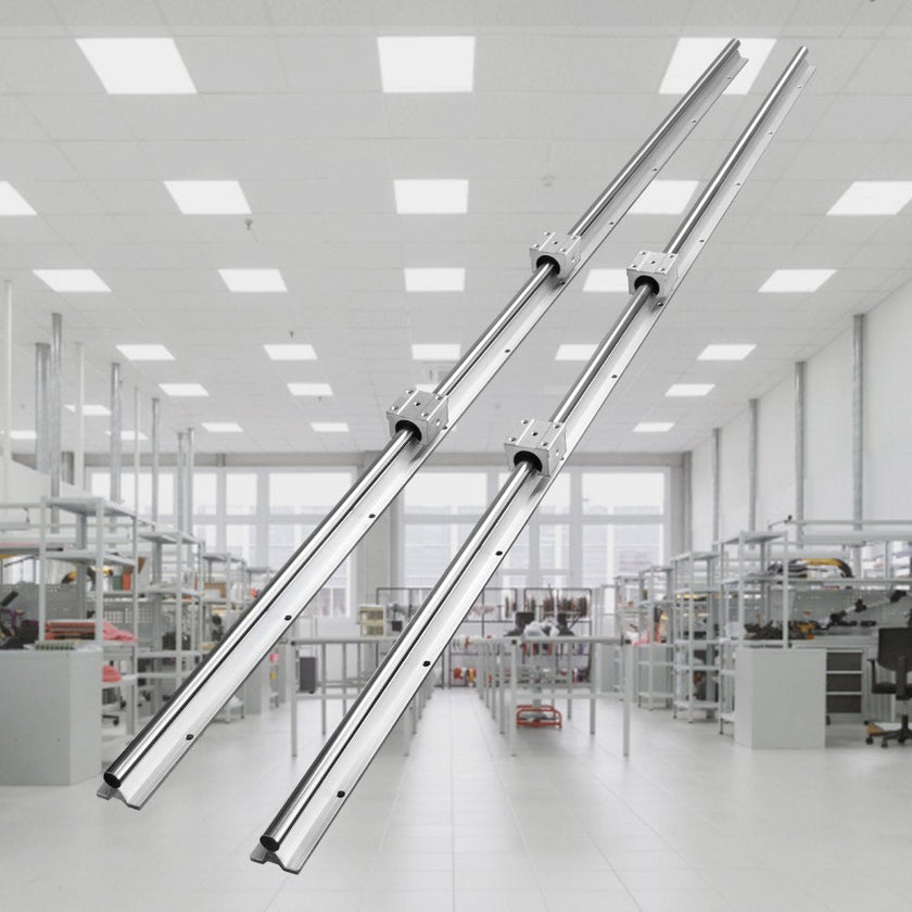 VEVOR Linear Guide Rail Set, SBR16 1500mm, 2 PCS 59 in/1500 mm SBR16 Guide Rails and 4 PCS SBR16UU Slide Blocks, Linear Rails and Bearings Kit for Automated Machines DIY Project CNC Router Machines