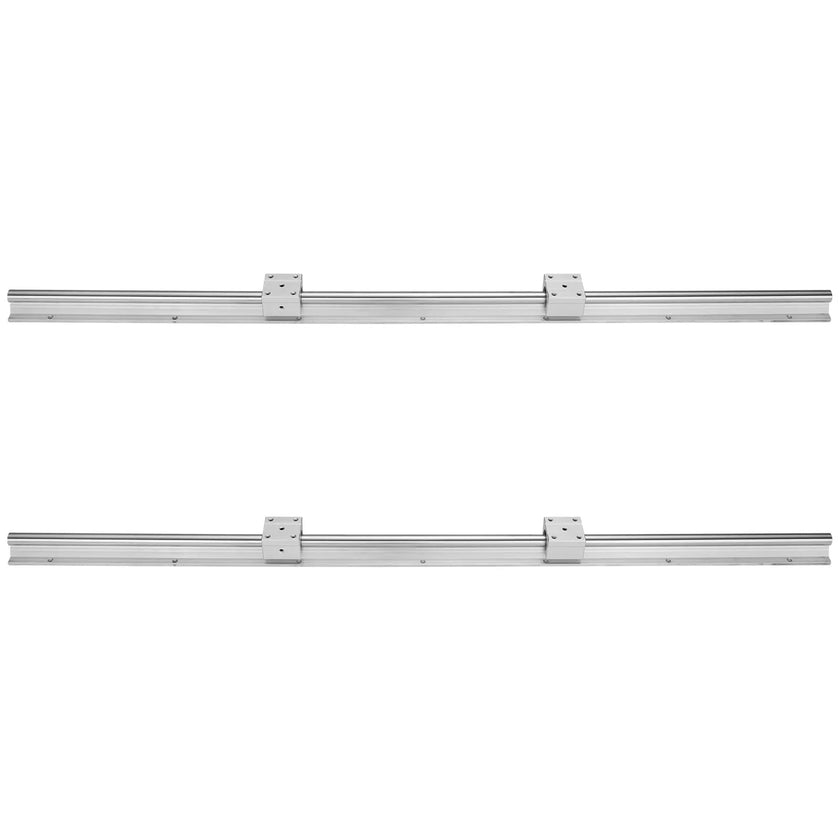 VEVOR Linear Guide Rail Set, SBR20 1200mm, 2 PCS 47.2 in/1200 mm SBR20 Guide Rails and 4 PCS SBR20UU Slide Blocks, Linear Rails and Bearings Kit for Automated Machines DIY Project CNC Router Machines