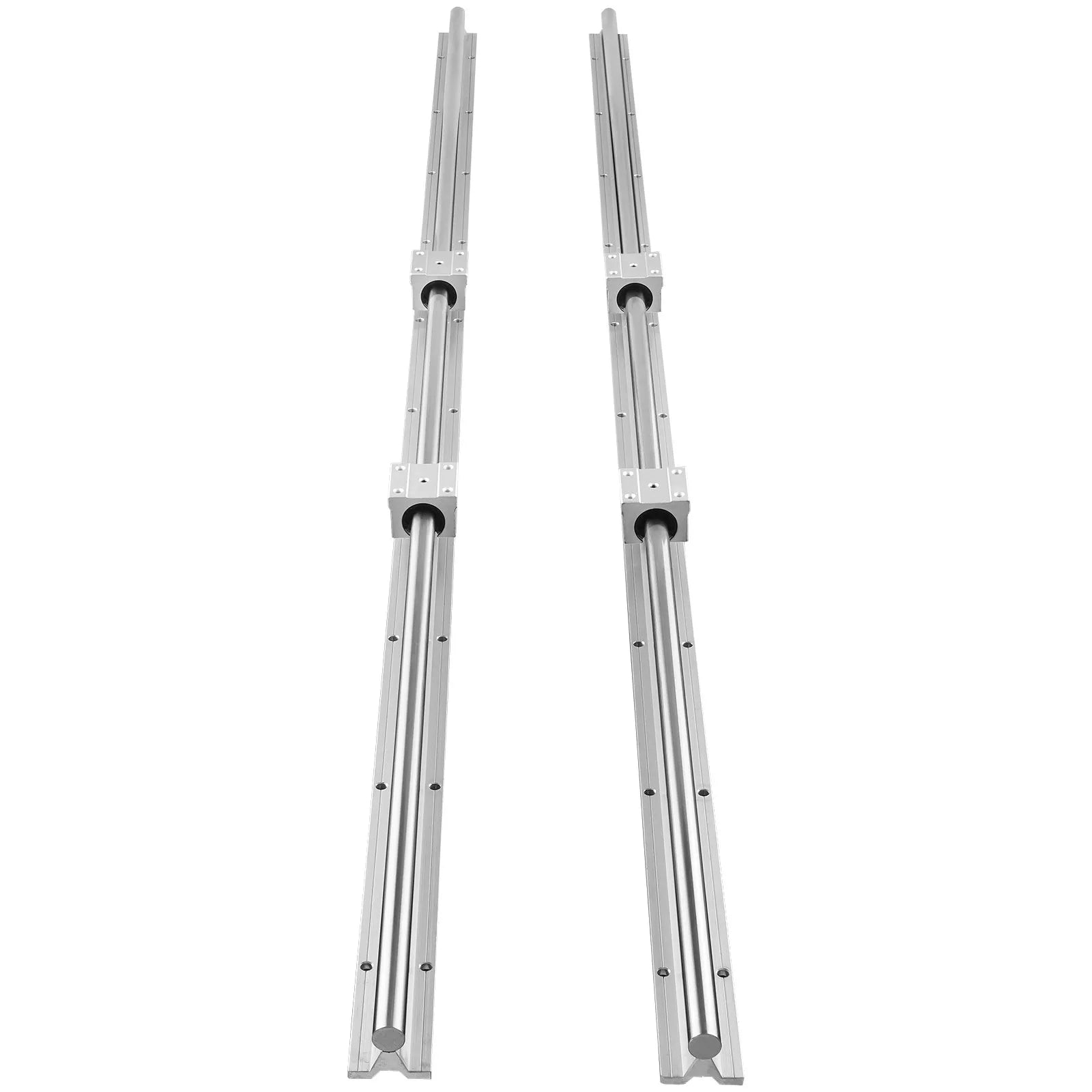 VEVOR Linear Guide Rail Set, SBR20 1500mm, 2 PCS 59 in/1500 mm SBR20 Guide Rails and 4 PCS SBR20UU Slide Blocks, Linear Rails and Bearings Kit for Automated Machines DIY Project CNC Router Machines