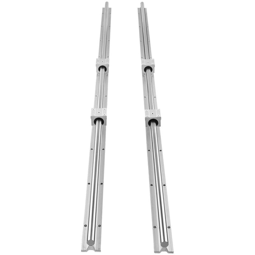 VEVOR Linear Guide Rail Set, SBR20 1500mm, 2 PCS 59 in/1500 mm SBR20 Guide Rails and 4 PCS SBR20UU Slide Blocks, Linear Rails and Bearings Kit for Automated Machines DIY Project CNC Router Machines