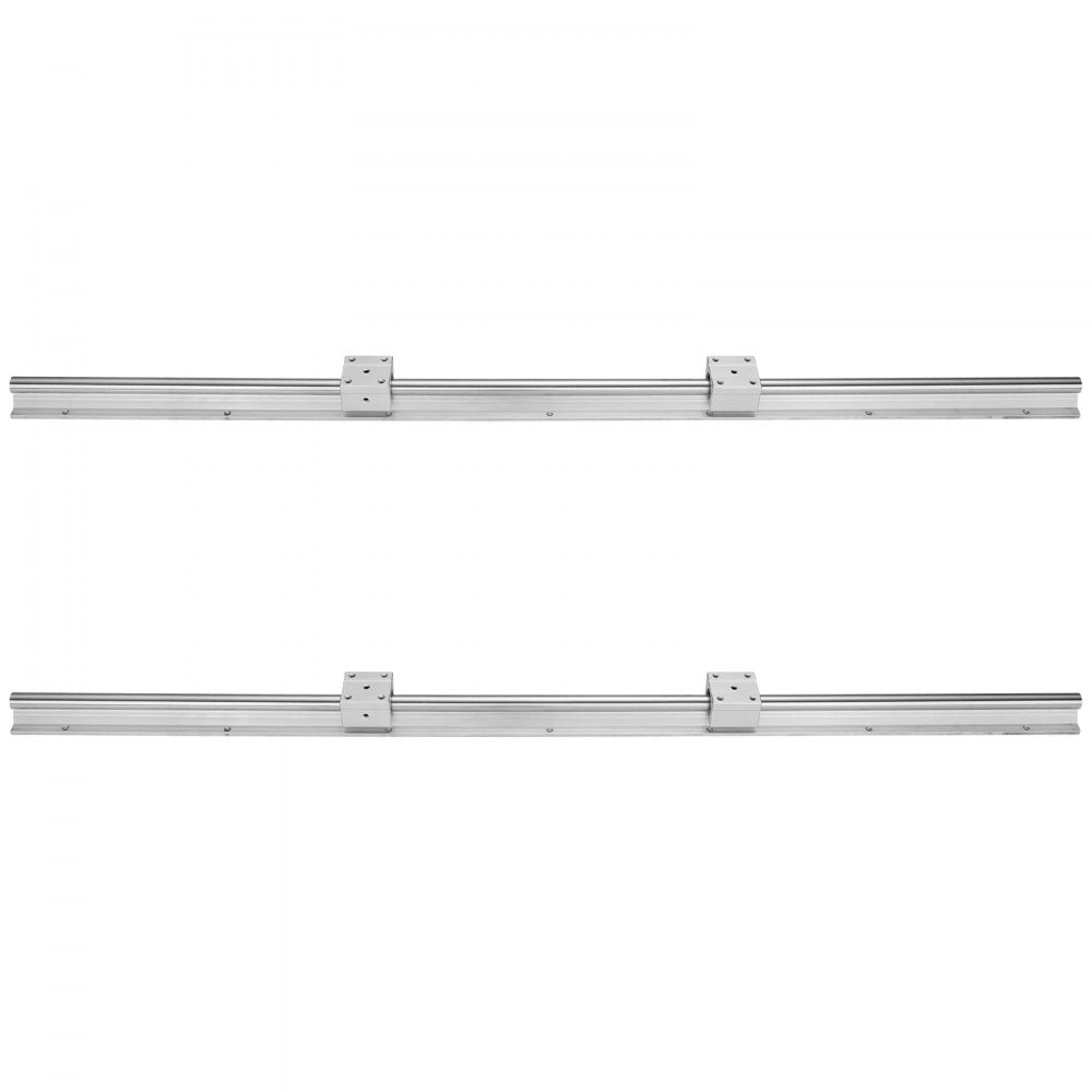 VEVOR Linear Guide Rail Set, SBR20 800mm, 2 PCS 31.5 in/800 mm SBR20 Guide Rails and 4 PCS SBR20UU Slide Blocks, Linear Rails and Bearings Kit for Automated Machines DIY Project CNC Router Machines